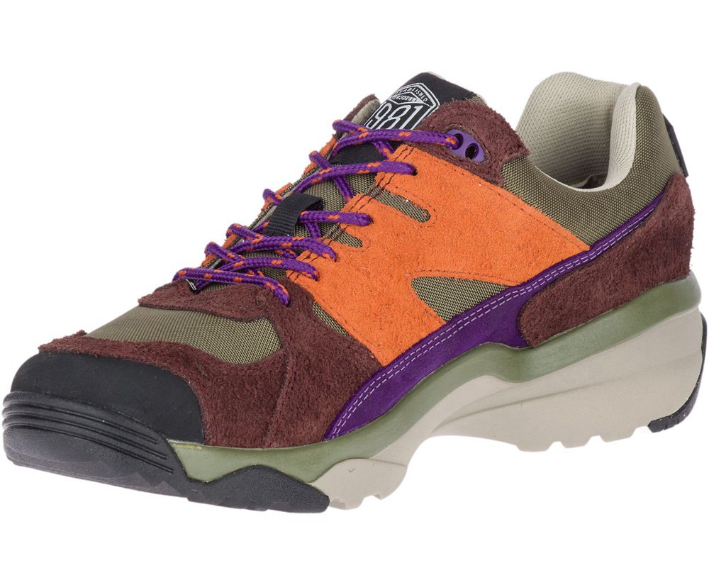 Buty Sportowe Merrell Męskie Brązowe/Pomarańczowe - Boulder Range - 012657-CHS